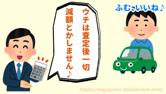 査定後の瑕疵担保責任は免責される業者のイラスト